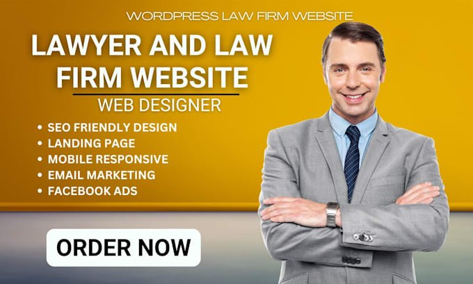 Gig Preview - Build SEO friendly and responsive lawyer, attorney, law firm and notary website