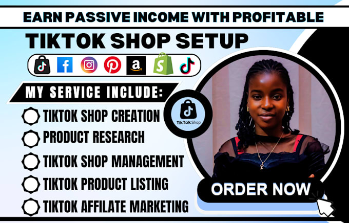 Gig Preview - Manage tiktok shop setup product listing dropshipping marketing and integration