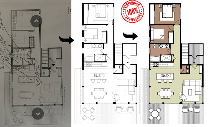 Gig Preview - Redraw floor plan for real estate agents, in 5 hours