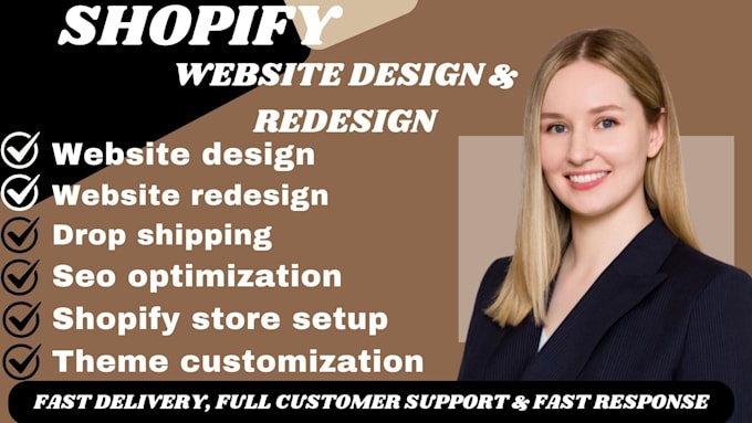 Gig Preview - Set up shopify store, design and redesign shopify website and manager