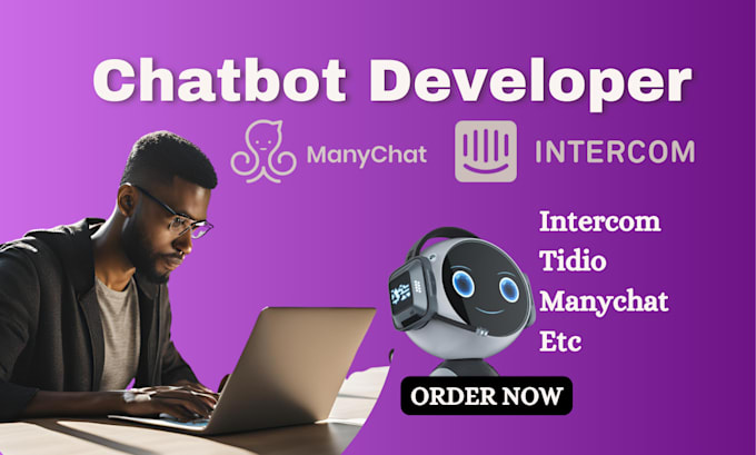 Gig Preview - Be chatbot developer intercom manychat bot whatsapp chatbot