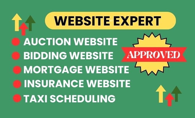 Gig Preview - Create real online bidding auction website, mortgage, insurance, car auction web