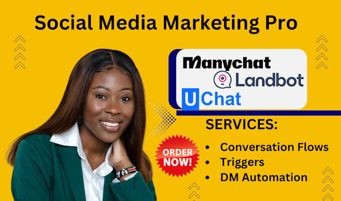 Bestseller - setup manychat, manychat automation, instagram flows, uchat, dm automation