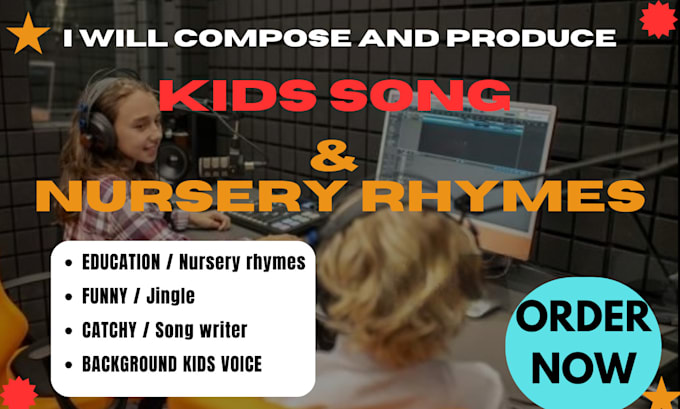 Gig Preview - Write sing and produce children nursery rhymes of all kids song genre