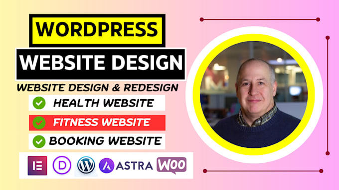 Gig Preview - Design responsive wordpress website design and redesign health website with SEO