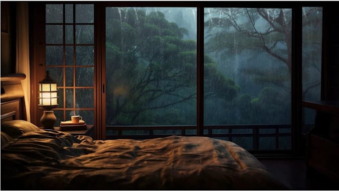 Bestseller - customize rain video with natural sound in a cozy room and youtube channel for u