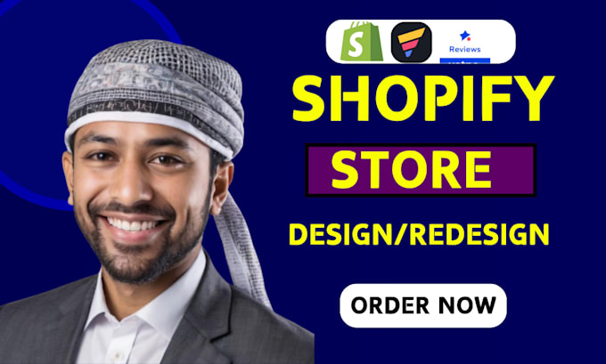 Gig Preview - Redesign shopify website redesign shopify store design shopify website redesign