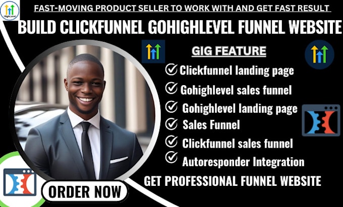 Gig Preview - Design clickfunnels sales funnel, systeme io, leadpages,  gohighlevel funnel