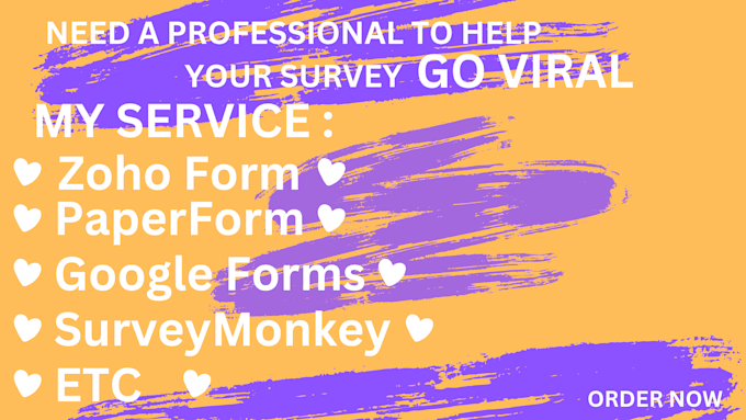 Gig Preview - Do online survey form, jotform, google form, typeform