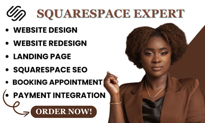 Gig Preview - Build squarespace website design wix website development redesign online store