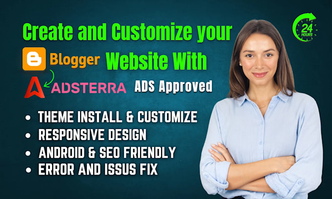 Bestseller - create optimize your blogspot website with adsterra monetize