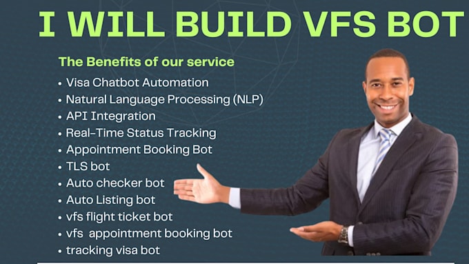 Gig Preview - Do vfs appointment booking bot, vfs api, tracking visa bot, flight ticketing bot