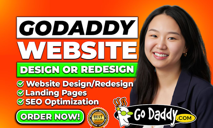 Gig Preview - Design or redesign godaddy website, business website, godaddy ecommerce website