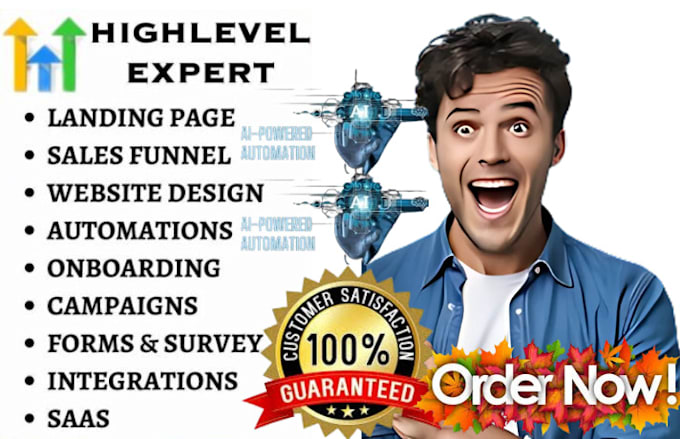 Gig Preview - Build gohighlevel landing, page sales funnel, gohighlevel landing page design