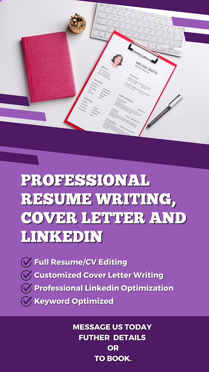 Gig Preview - Write and upgrade your resume cover letter and linkedin