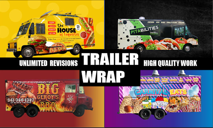 Gig Preview - Make food truck,trailer wrap,gaming trailer, bus,bike, vehicle, car, truck wrap