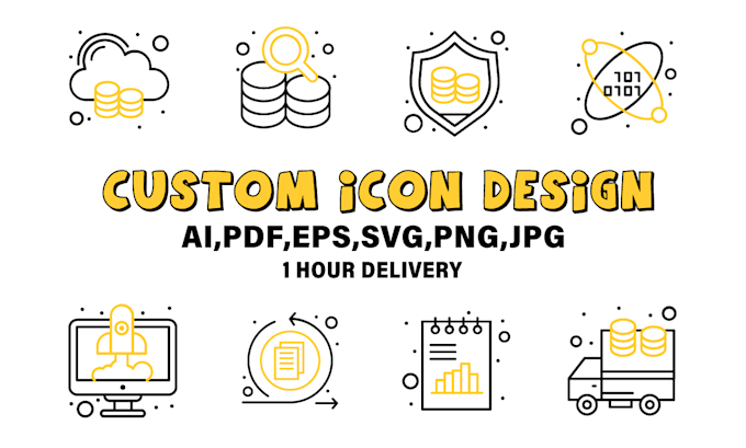 Gig Preview - Design or create unique modern vector icon in eps svg png within 1 hour