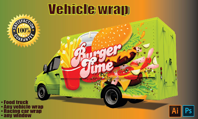 Gig Preview - Design vehicle wrap, racing car, trailers and any vehicle wrap