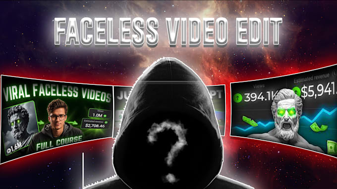 Gig Preview - Make all type of faceless video faceless video edit