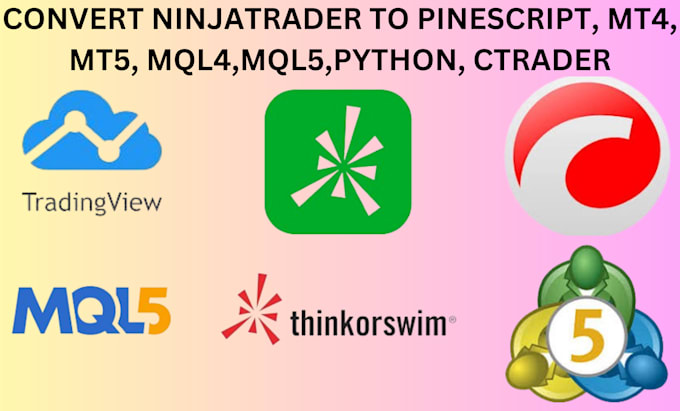 Gig Preview - Convert tradingview pinescript strategy to ninjatrader, ctrader, quantower,mt5