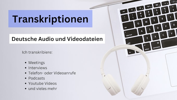 Gig Preview - Transcribe german audio or video files