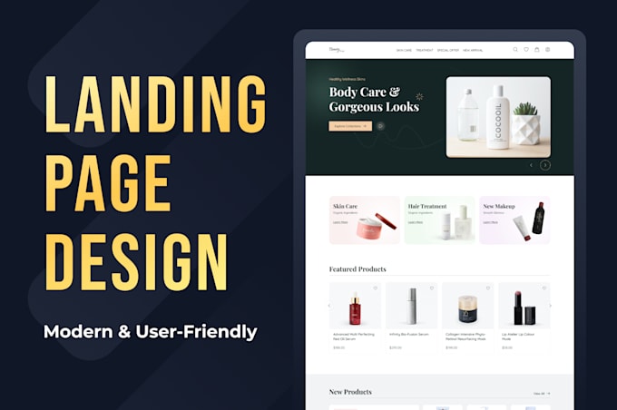 Gig Preview - Create modern high converting UI UX design for your website landing page figma