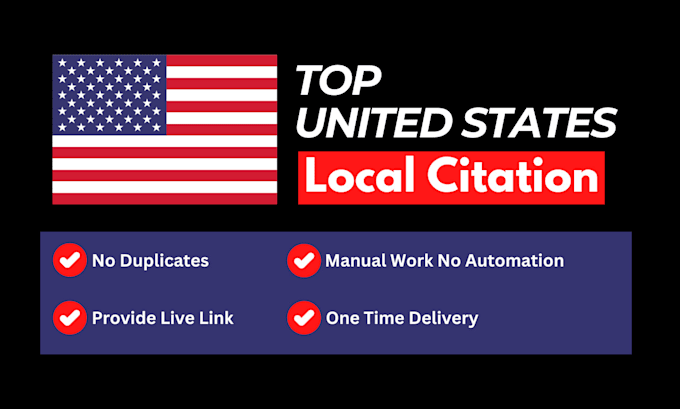 Gig Preview - List your business on USA top local citations sites