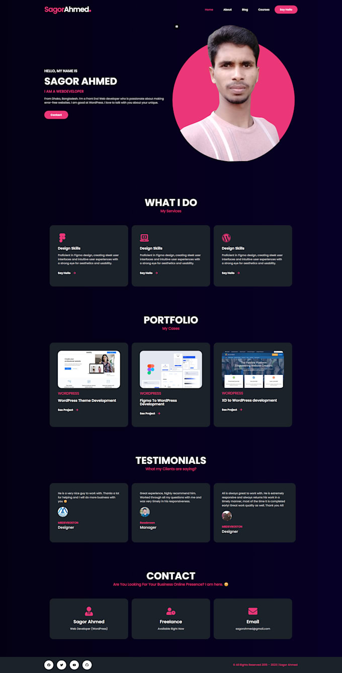 Gig Preview - Create responsive personal and corporate portfolio website