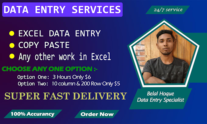 Gig Preview - Excel data entry copy paste work in australia canada france