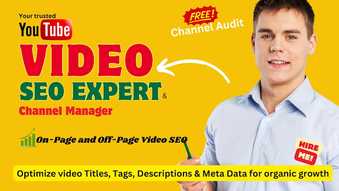 Gig Preview - Be your trusted youtube video SEO expert and channel manager