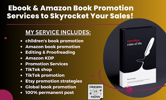 Gig Preview - Do book marketing  amazon book  children book  ebook  kindle any book promotion