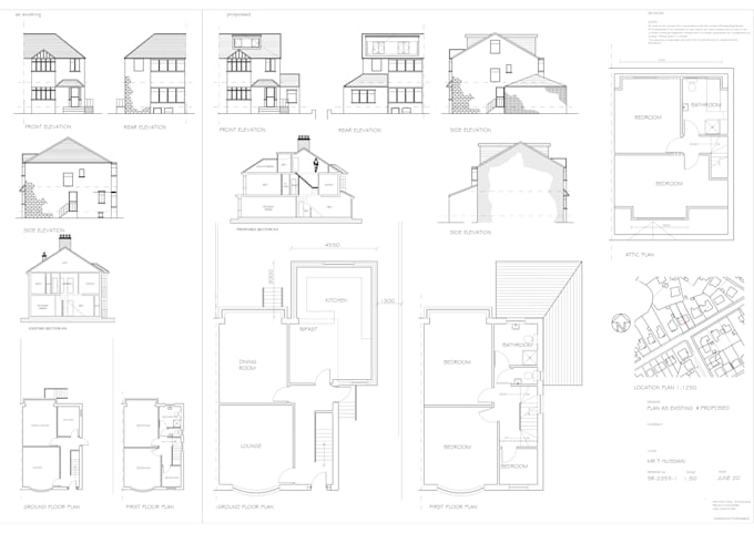 Gig Preview - Draw detailed UK planning and permitted development drawings