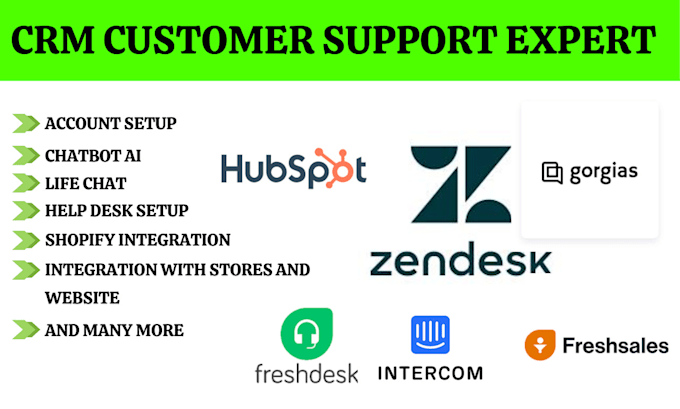 Gig Preview - Setup gorgias zendesk freshsales live chatbot ai for shopify customer support