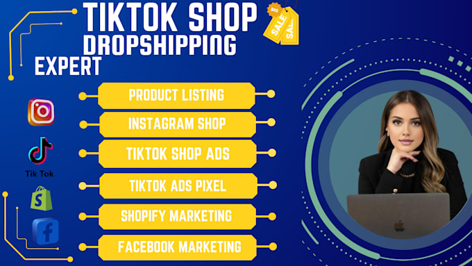 Gig Preview - Setup tiktok ads, fb and ig ads for tiktok shop and facebook shop