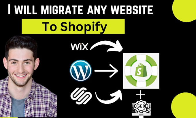 Gig Preview - Migrate wix, wordpress, bigcommerce, squarespace, weebly store to shopify store