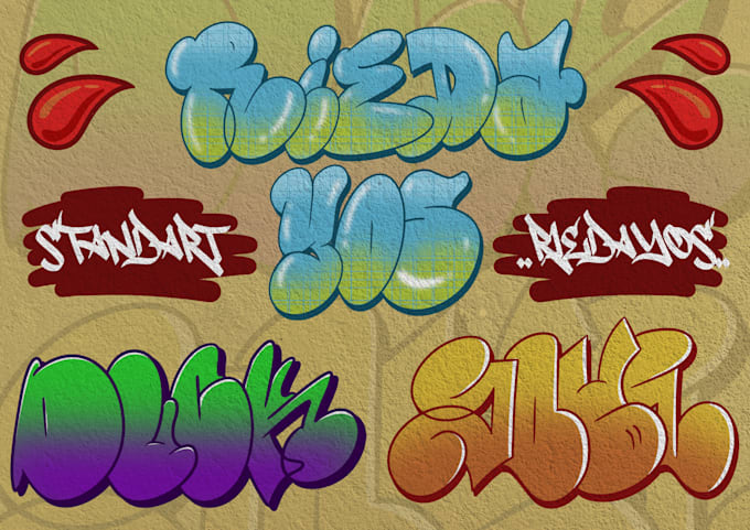 Gig Preview - Create custom bubble and throw up graffiti style design