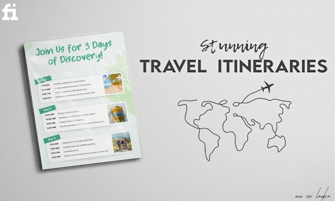 Gig Preview - Design a custom travel itinerary for your next trip