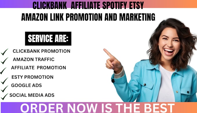 Gig Preview - Do clickbank affiliate link promotion amazon affiliate marketing link promotion