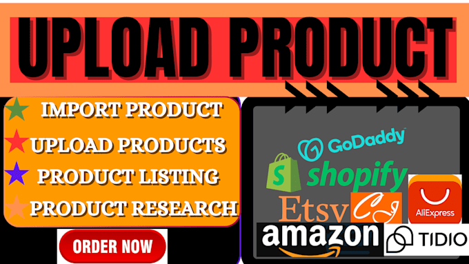 Gig Preview - Add upload products to godaddy amazon shopify by cjdropshipping tidio zendrop