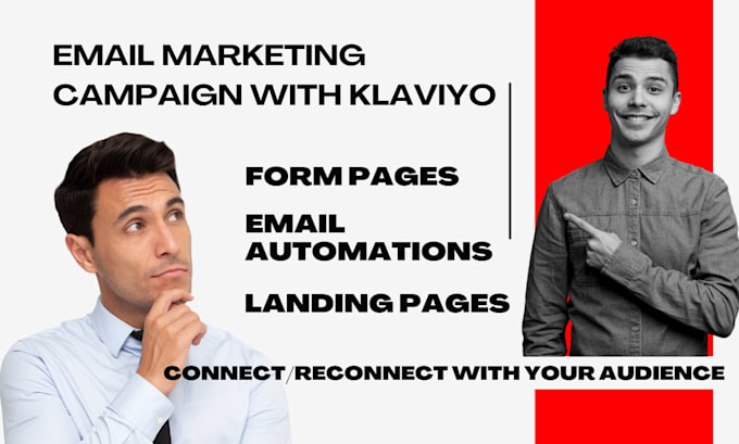 Gig Preview - Design getresponse, klaviyo email marketing, landing page for shopify store