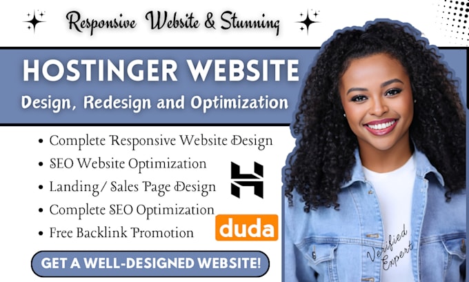 Gig Preview - Design or redesign webador website, duda website, showit odoo, hostinger website