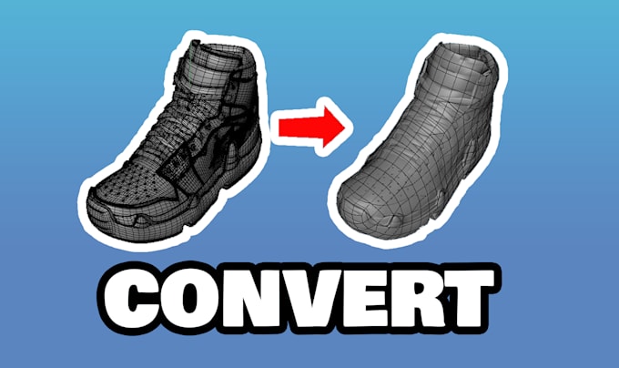 Gig Preview - Do convert high poly and low poly 3d models and 3d props