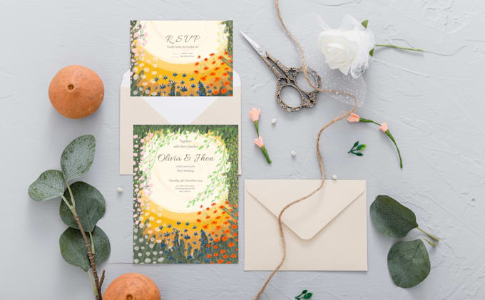 Bestseller - create custom botanical wedding invitations save the date