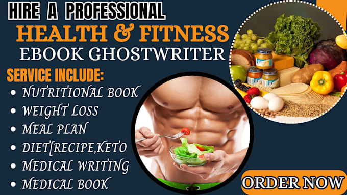 Gig Preview - Write health and fitness ebook, ghostwrite medical ebook design, ebook writer