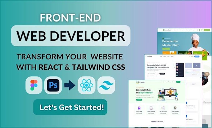 Gig Preview - Be your frontend web developer for react js