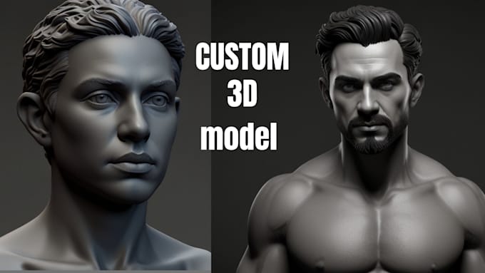 Gig Preview - Sculpt 3d character model with blender texturing  and rendering for 3d printing