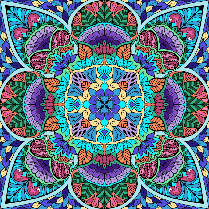 Gig Preview - Create unique mandala for coloring book