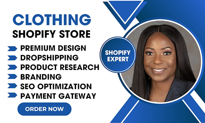 Gig Preview - Build 7 figure shopify clothing store, ecommerce website, fashion shopify store