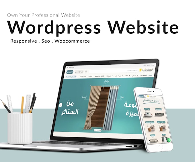 Gig Preview - Professional wordpress website design , SEO and responsive