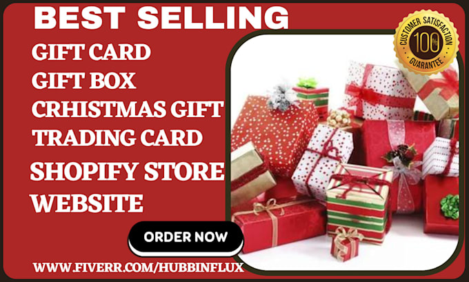 Gig Preview - Design gift card website christmas store gift box christmas gift website